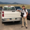 Chris Tucker ’23 with his trusty U-Haul pickup.