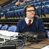 Jeremy Franklin '04 preparing to call a game.