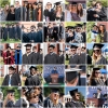 A grid of photos taken at the in-person Commencement for the Class of 2020