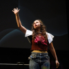 Stella Adamopoulis ’27 performs in Speech & Debate in the Johnson Theater